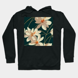 Beautiful Stylized White Flowers, for all those who love nature #188 Hoodie